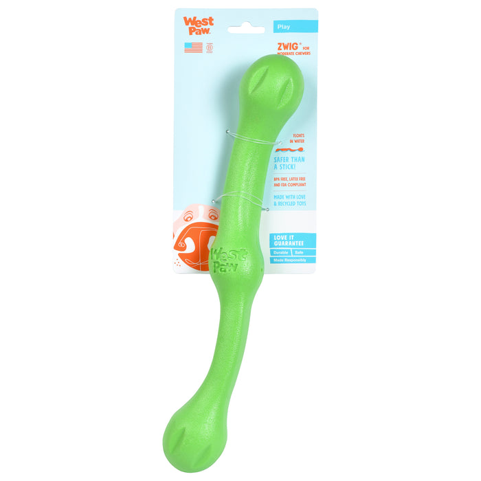 West Paw Rumbl Dog Toy - Jungle Green - Small